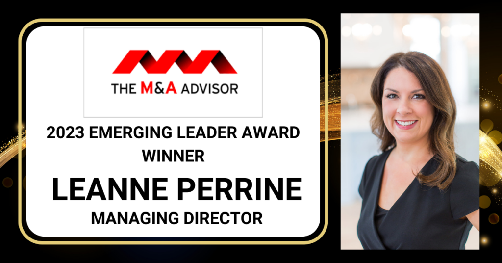 LeAnne Perrine awarded 2023 Emerging Leader designation by The M&A Advisor